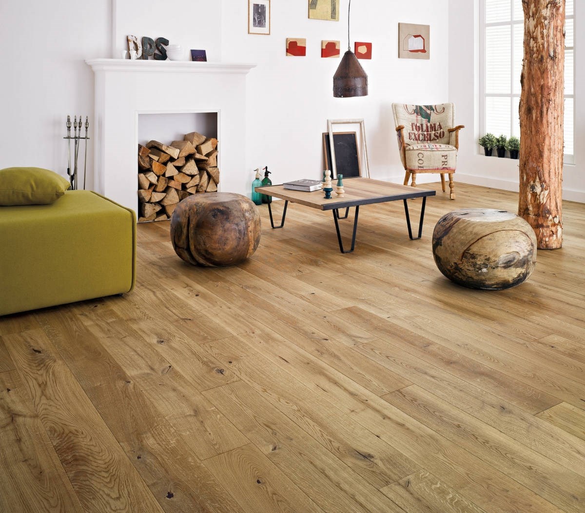 Parkettgolv Pure Raisins Grande Ek, 1-stav, Mattlack