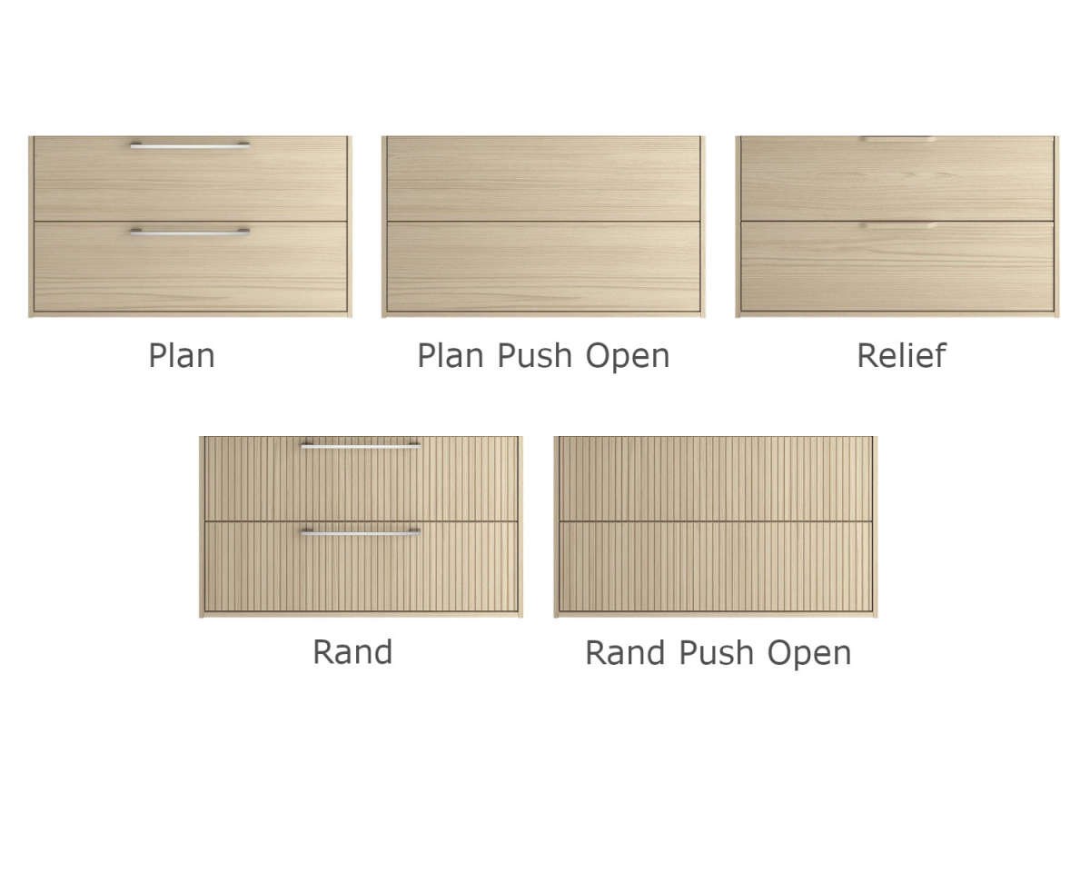 Kommod Epos 1 Låda Och Öppen Förvaring 80x45cm, Vit, Relief