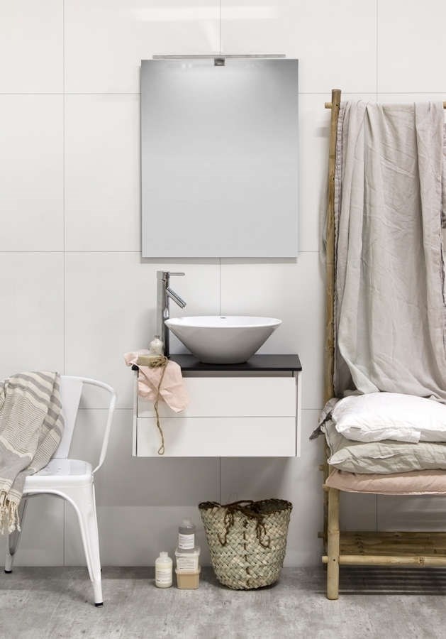 Badrumsmöbel Lifestyle Lc 7 Med 2 Lådor Loop Handfat 60cm, Vit