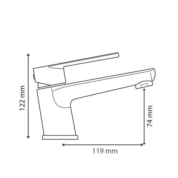 Tvättställsblandare Mix Lean Krom