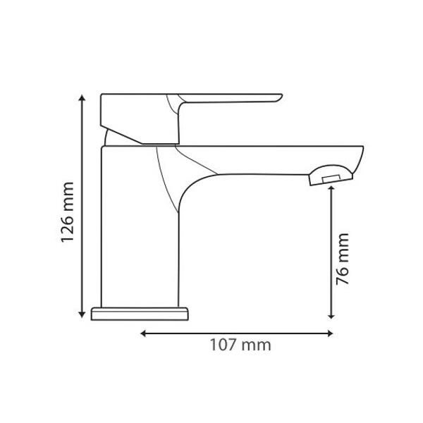 Tvättställsblandare Thin Krom