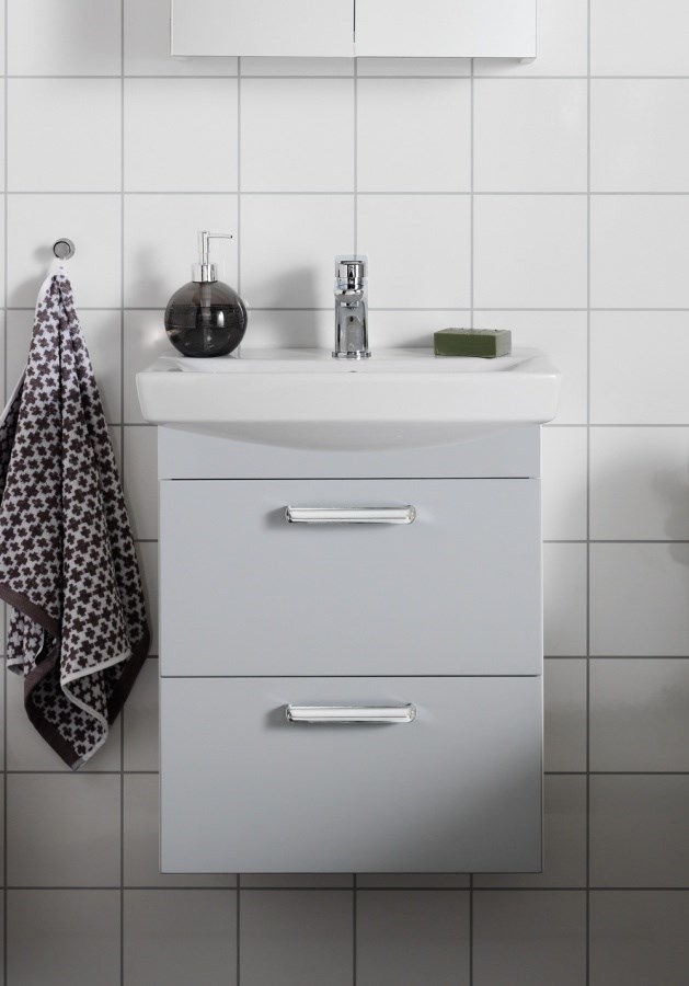 Badrumsmöbel Life Med Lådor 60cm, Ljusgrå