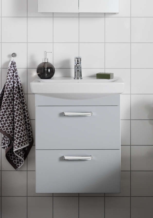 Badrumsmöbel Life Med Lådor 70cm, Matt, Ljusgrå