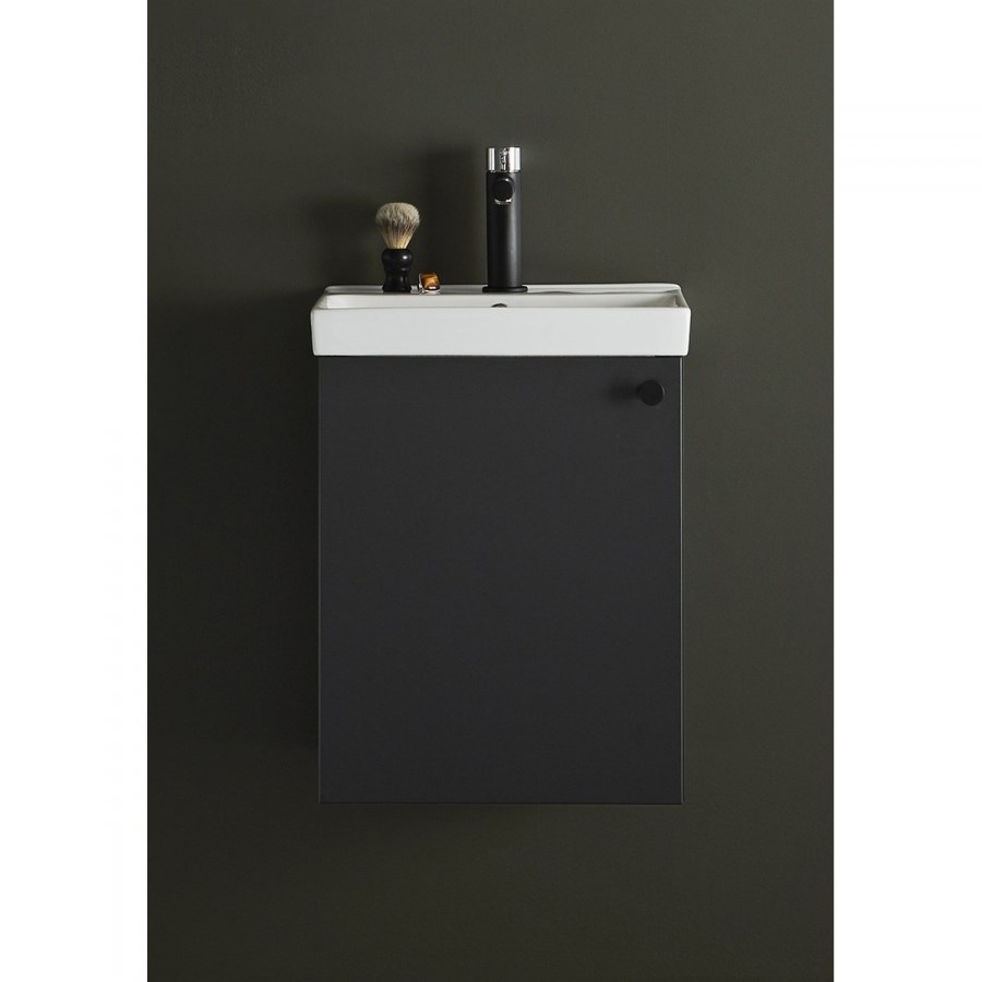 Badrumsmöbel Neat Med Lucka 40cm, Mörkgrå