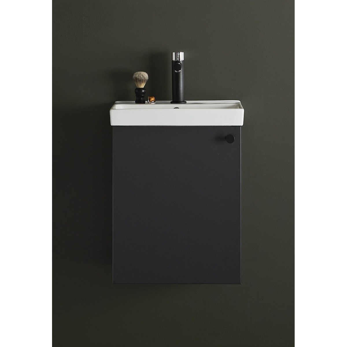 Badrumsmöbel Neat Med Lucka 40cm, Mörkgrå