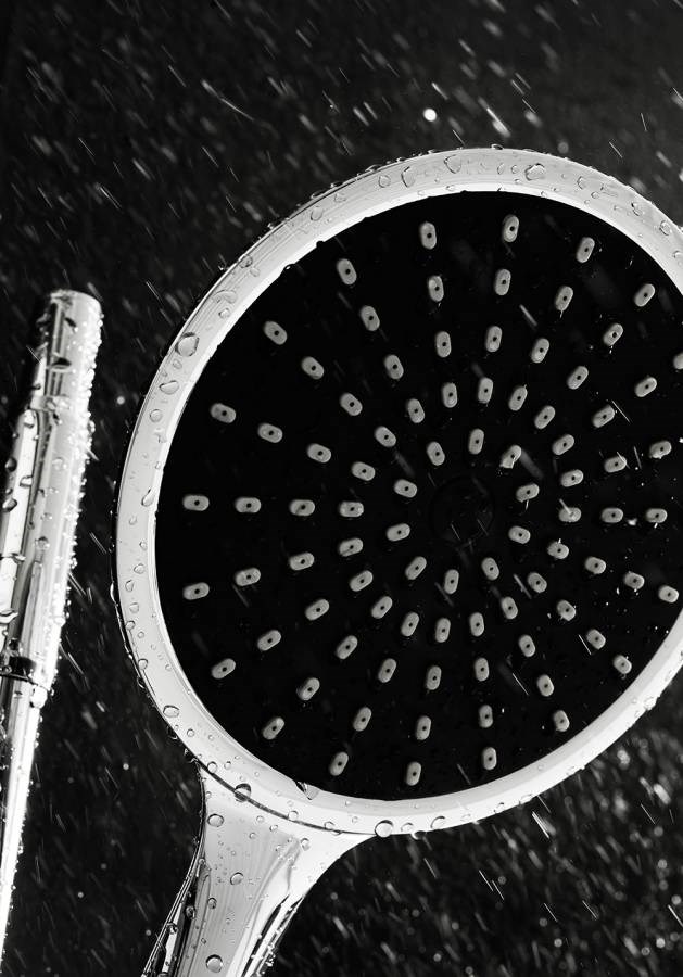 Duschset Design Svart, Krom