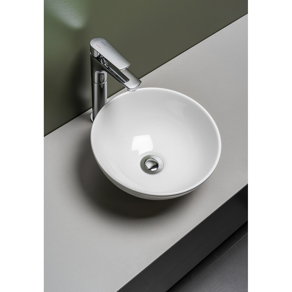 Fristående Handfat Spring Small 30x30cm, Vit