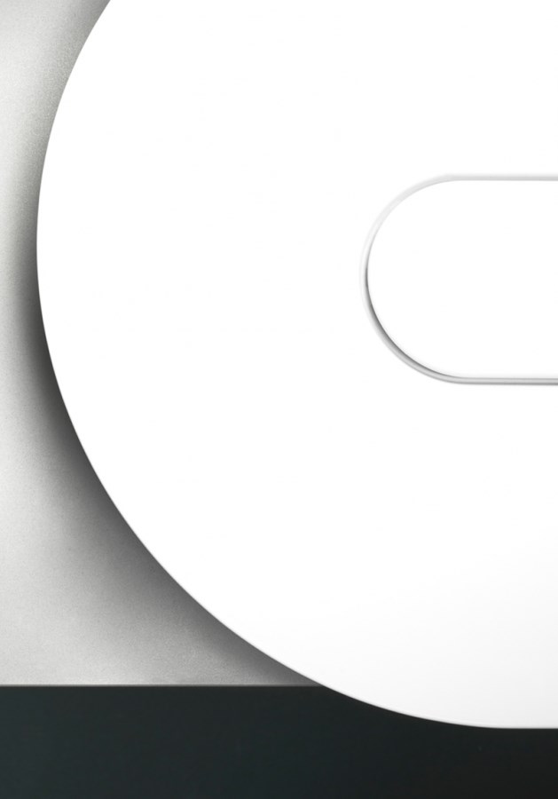 Fristående Handfat Edge Oval 70x40cm, Vit