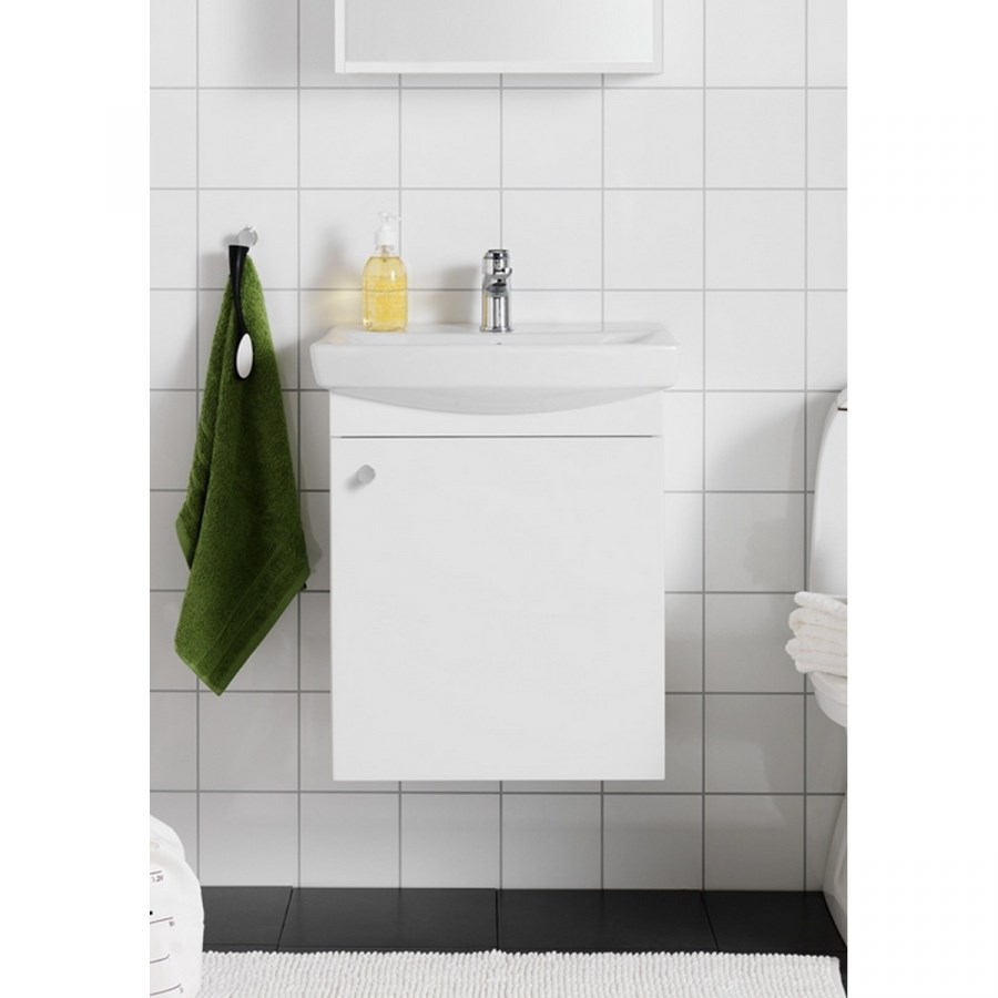 Badrumsmöbel Life Med Lucka 50cm, Vit