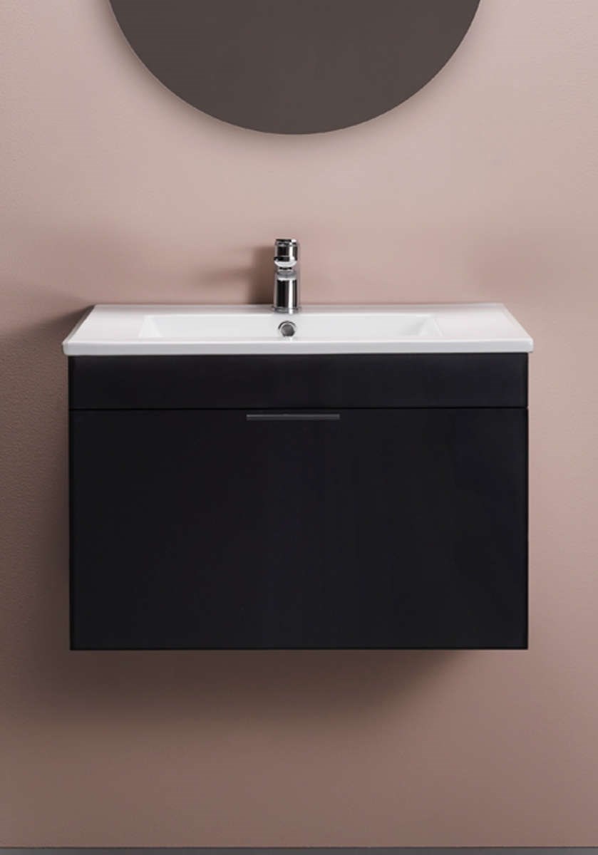 Badrumsmöbel Go Med 1 Låda 60cm, Svart