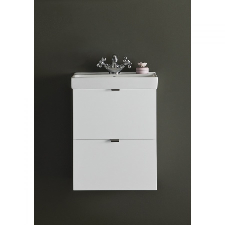 Badrumsmöbel Neat Med Lådor 40cm, Vit