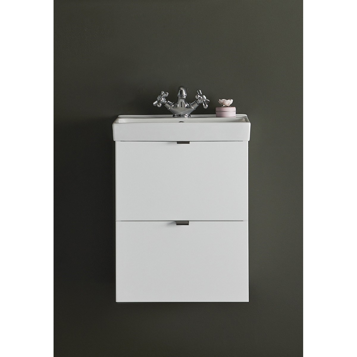 Badrumsmöbel Neat Med Lådor 40cm, Vit