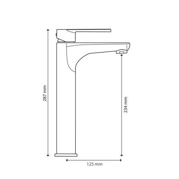 Tvättställsblandare Mix Hög Krom