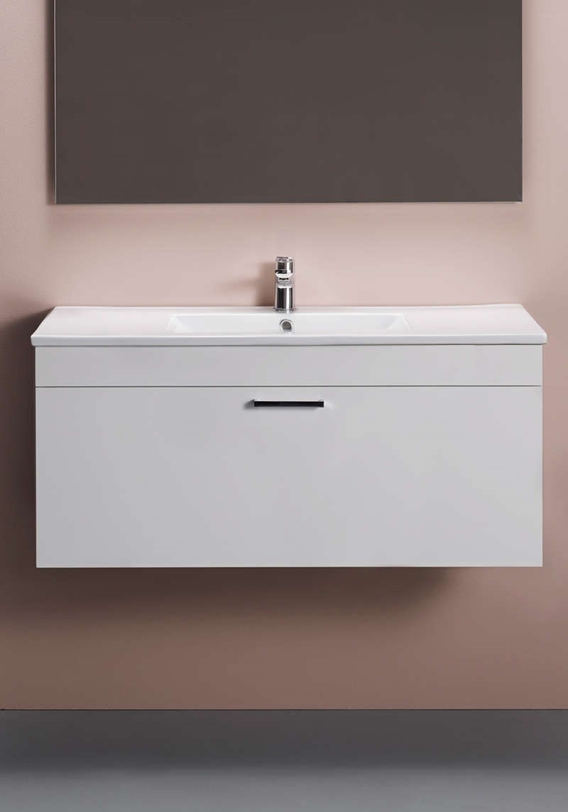 Badrumsmöbel Go Med 1 Låda 100cm, Vit