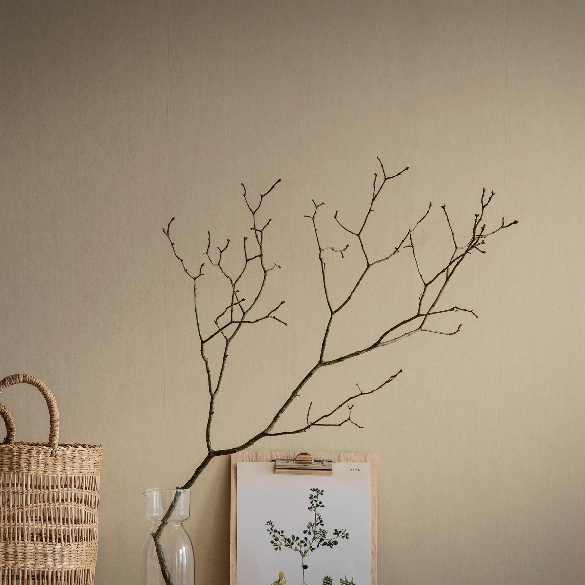 Tapet  Enfärgad & Randig Linne 415-16