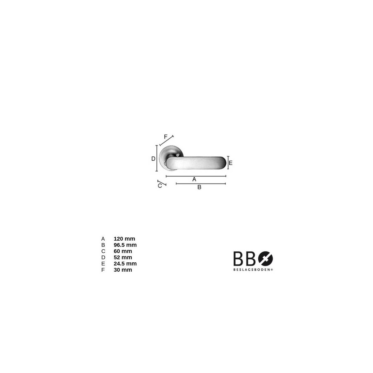 Ytterdörrhandtag Svart