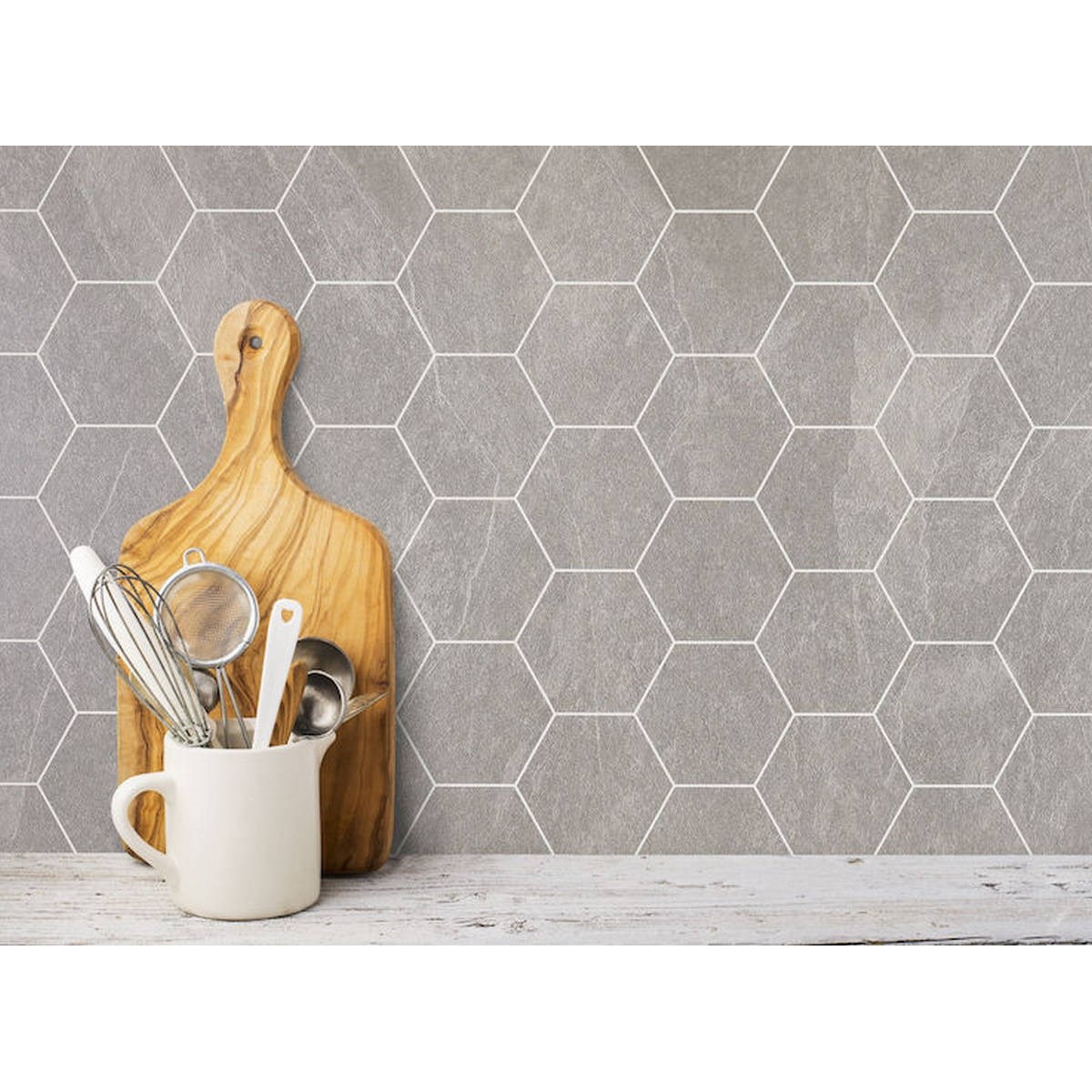 Väggskiva Nat Hexagon Skiffer