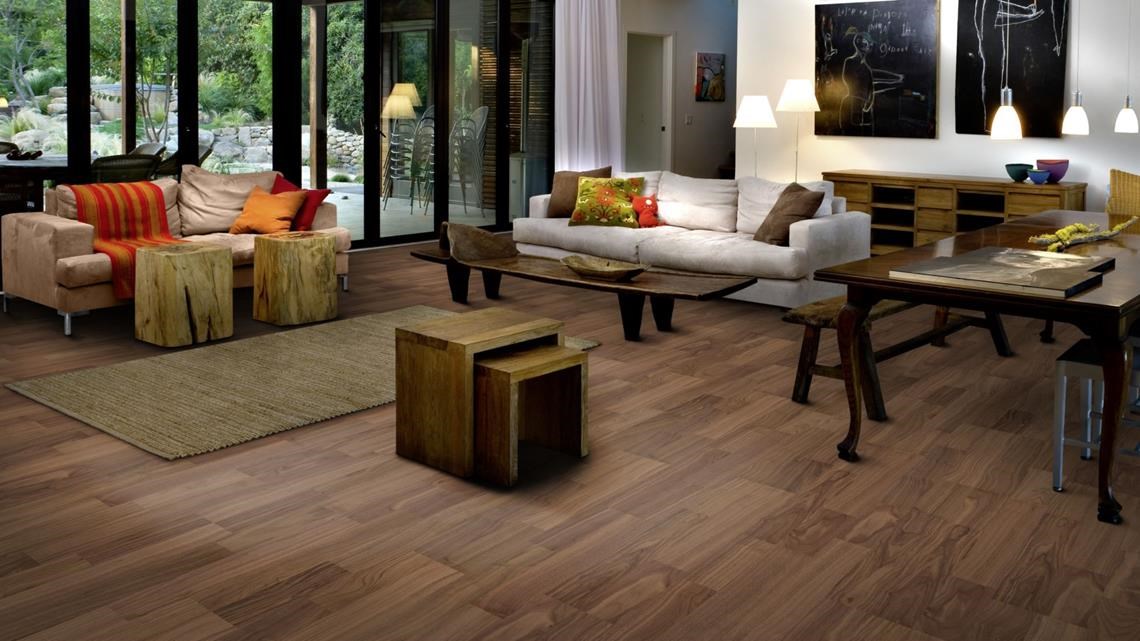 Fanérgolv Life Pure 2-stav, Valnöt, Mattlack