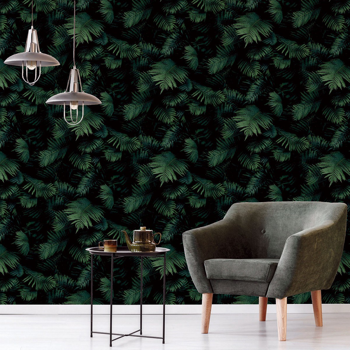 Tapet Fantasia III Fern Wall Green 907601