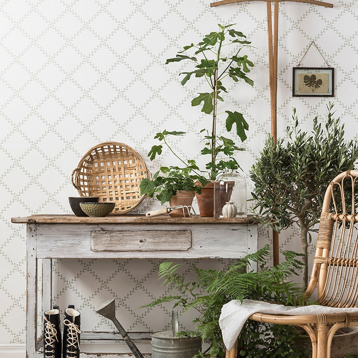 Tapet Skogslyckan Bladruta 5256-4