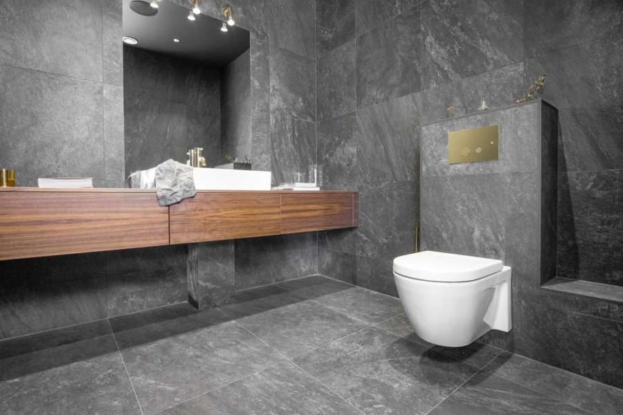 Klinker Granitkeramik Quartzit Black D66 Svart, 60x60cm, Matt