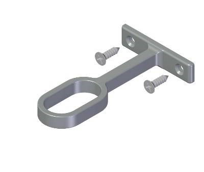 Mittfäste för Klädstång Silver