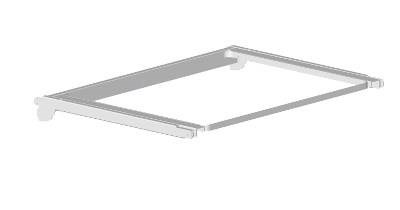 Utdragsram Vit, Stål, 450mm