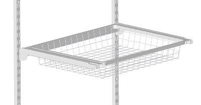 Utdragsram Vit, Stål, 450mm