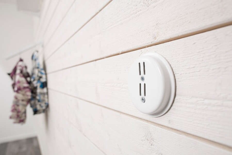 Väggfäste Singel Rund Vit, Stål