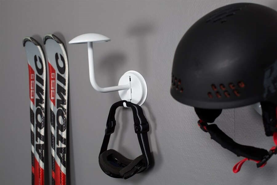 Väggfäste Singel Rund Vit, Stål