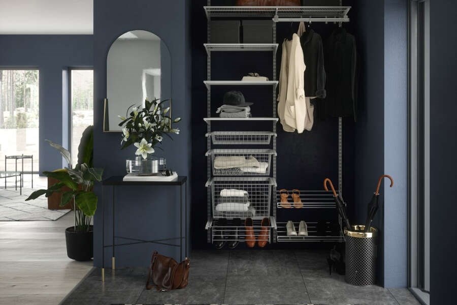 Väggskena 2 Skruvhål Vit, Stål, 390mm, 25mm