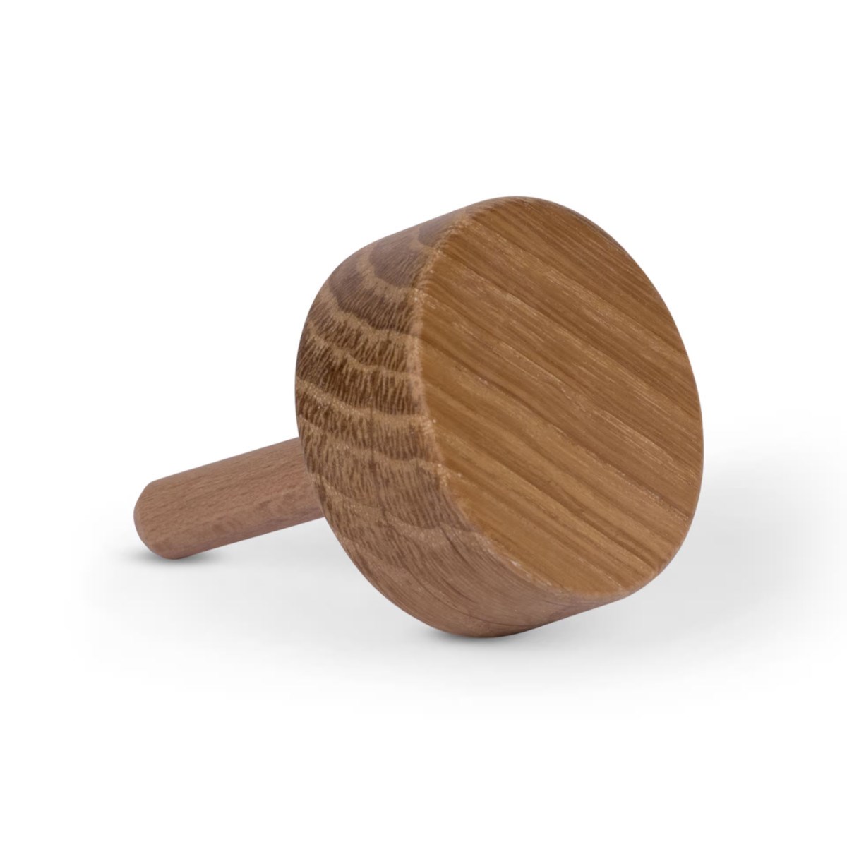Ändknopp Massiv Mattlack Ek