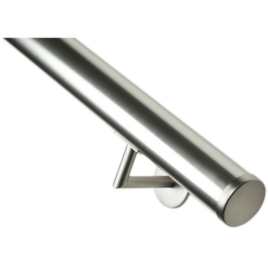 Ändknopp Rund Stål, Silver