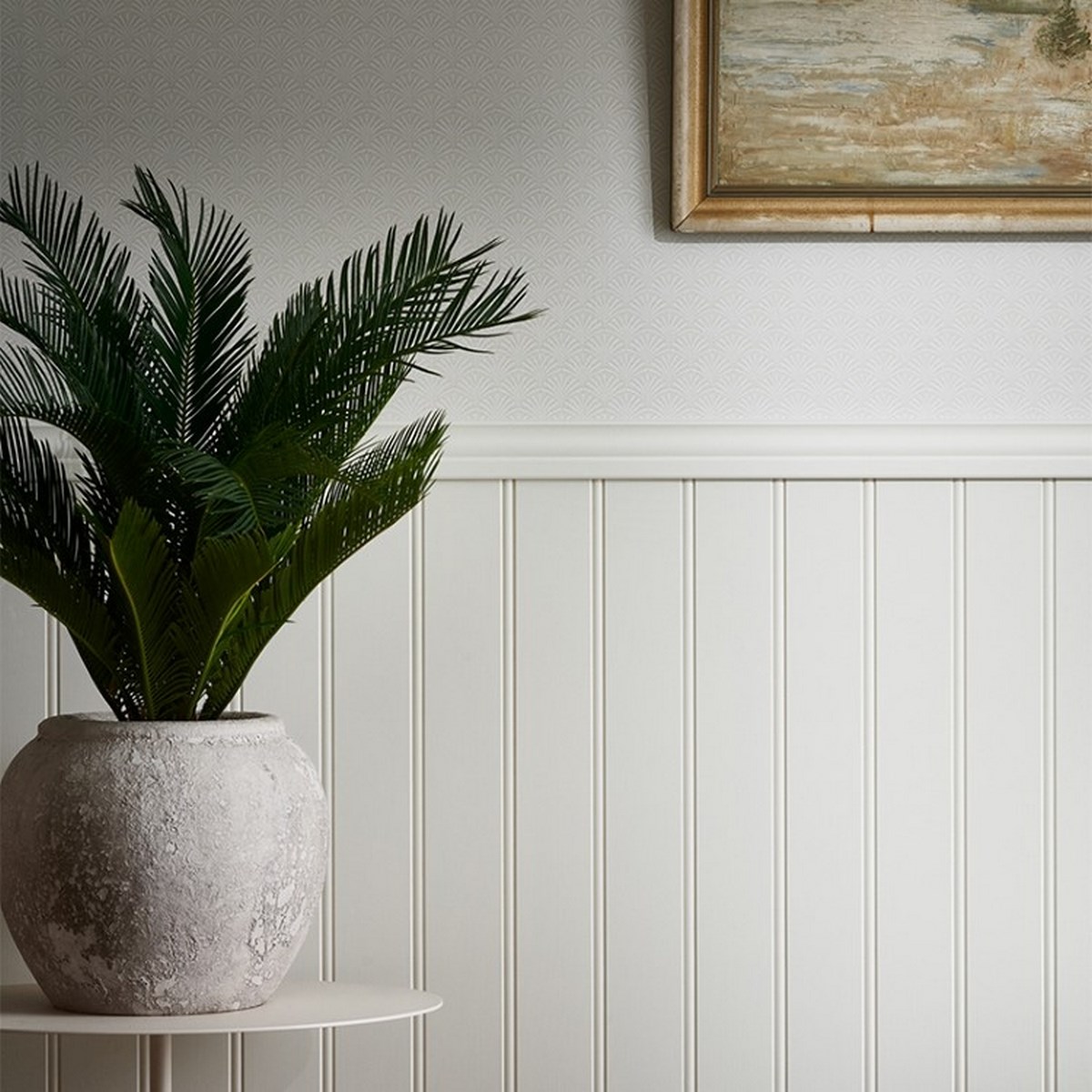 Väggpanel Regina Pärlspont De Kor Vit, Mdf, 620x2435x6mm