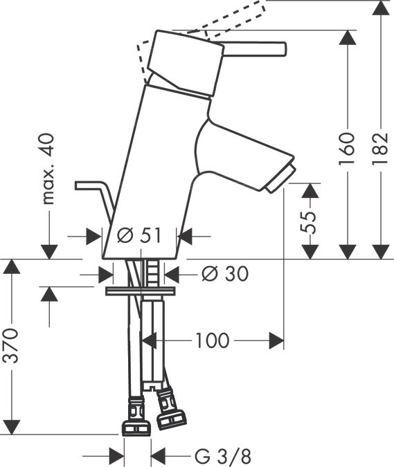Tvättställsblandare Talis S Med Lyftventil Krom