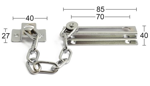 Dörrkedja 75 Mässing, Krom