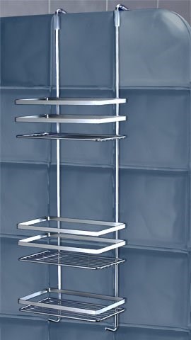 Duschhylla Satin 3-plan Krom