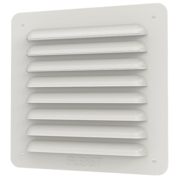Ventilationsgaller Flat Vit, 155x155mm