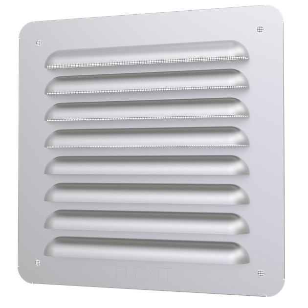Ventilationsgaller Flat Matt Alu, 155x155mm