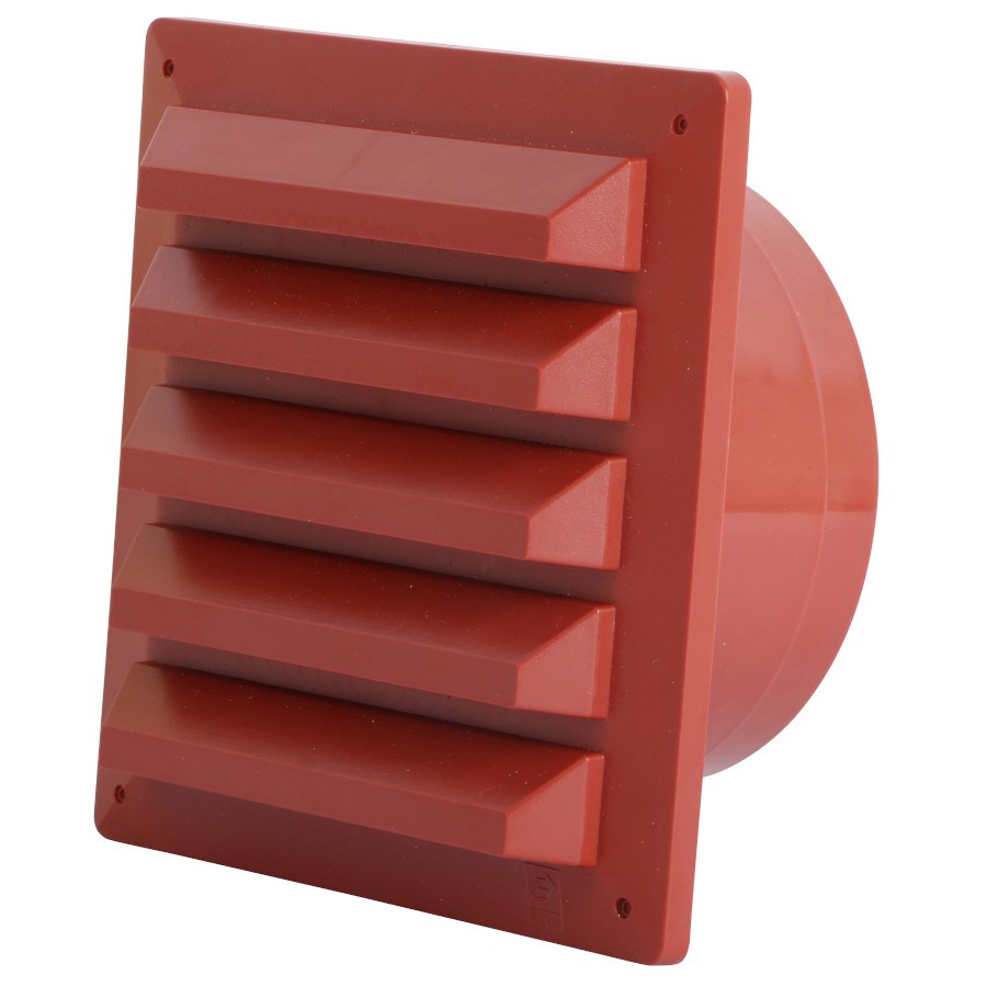 Ventilationsgaller 100kv2 Röd