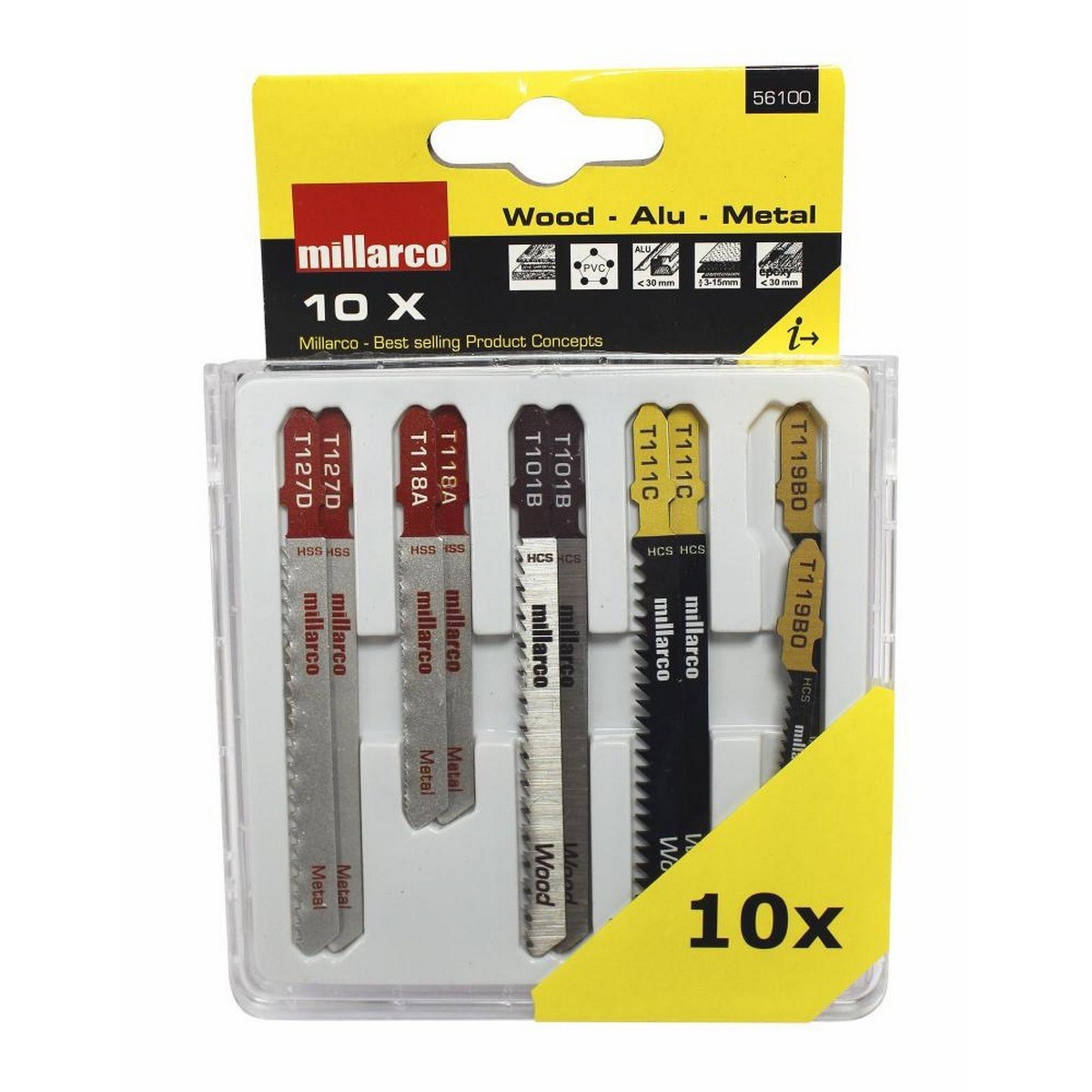 Sticksågblad Sorterade "t" 10st10st