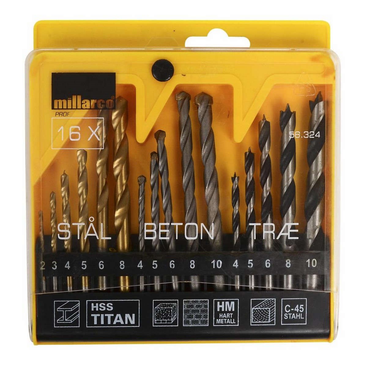 Borrsats Kombi 16 Delar