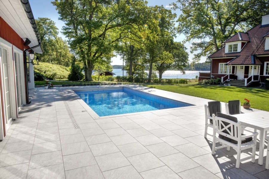 Utomhusklinker Quartzit Grey Z Poolside/step Grey, 30x60cm, Matt