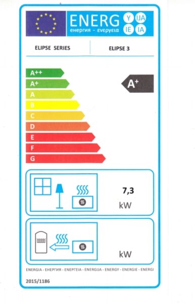 Braskamin Elipse 3 Svart, 8000 W