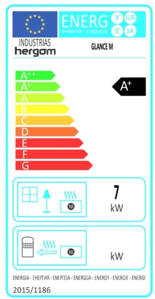 Braskamin Glance Toppanslutning 7000 W