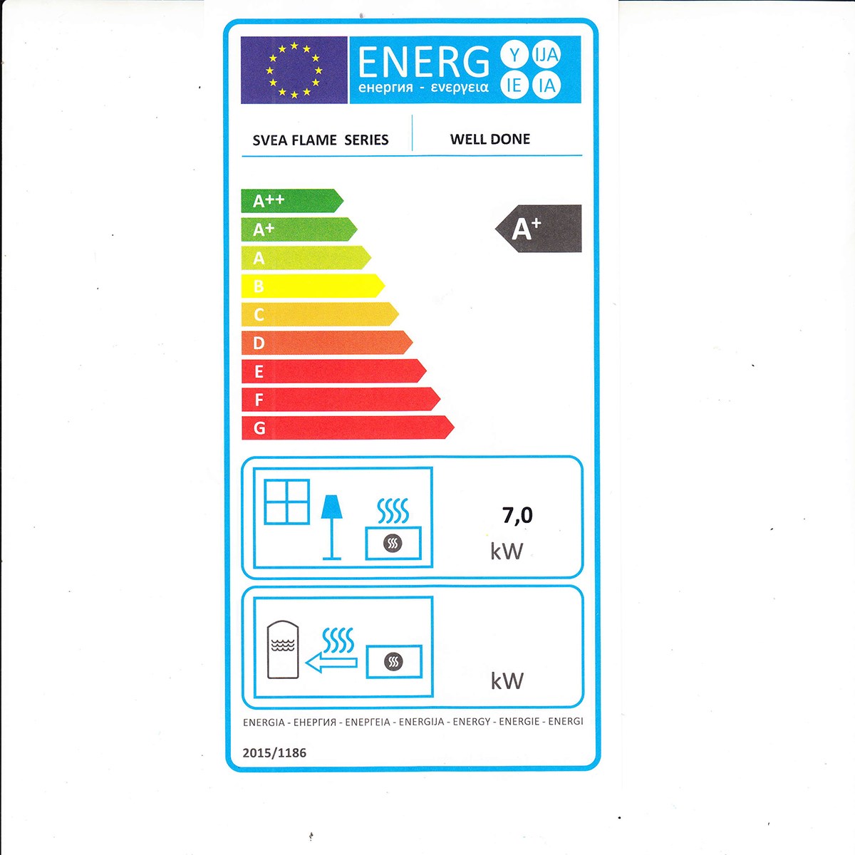 Braskamin Well Done Grå, 8000 W