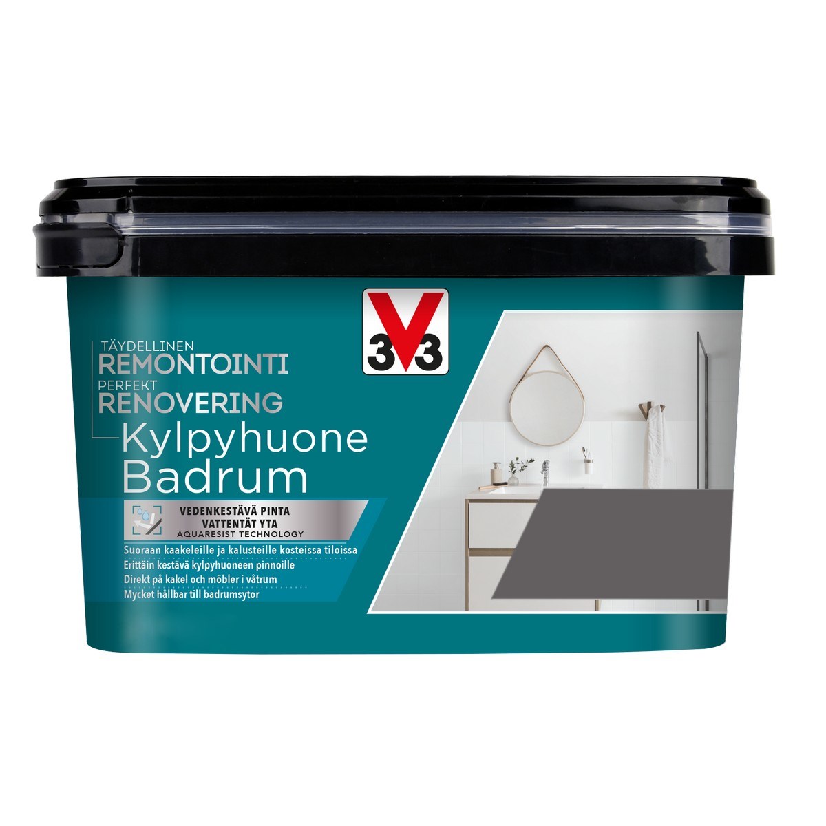 Kakelfärg V33 Anthracite, Semi-gloss, 750ml