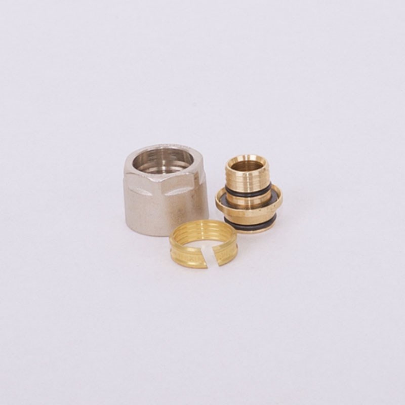 Anslutningskoppling 12x1.6mm 3/4" Alu/pex Stödhylsa O-ring