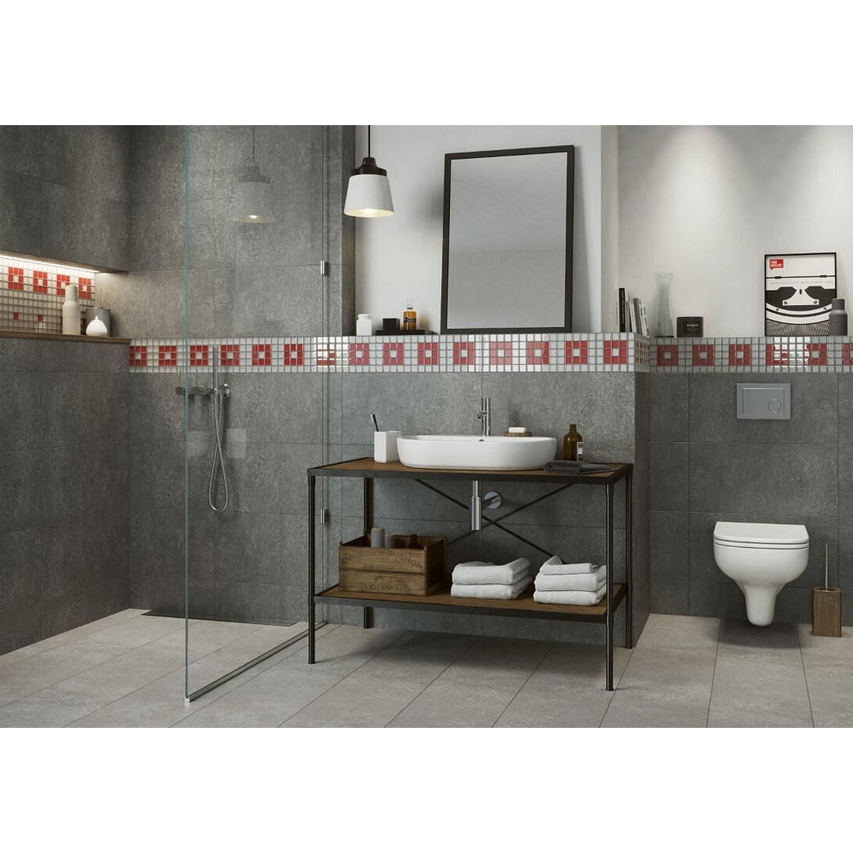 Klinker Granitkeramik Monti Grå, 29.7x59,8cm, Matt