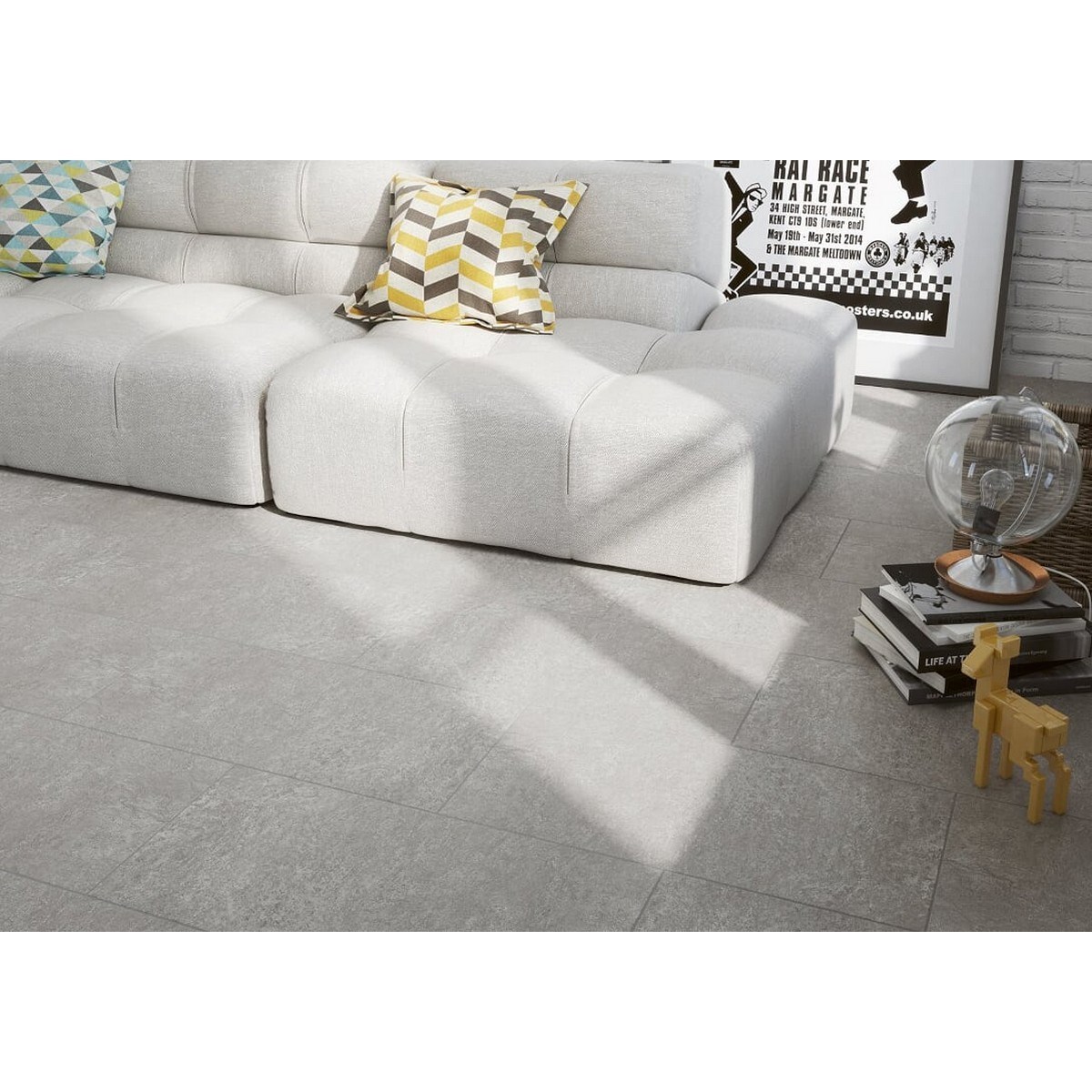 Klinker Granitkeramik Monti Ljusgrå, 29.7x59,8cm, Matt